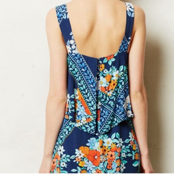 Anthropologie Mauve Floral Dress - 4 - L - Picture 7 of 7